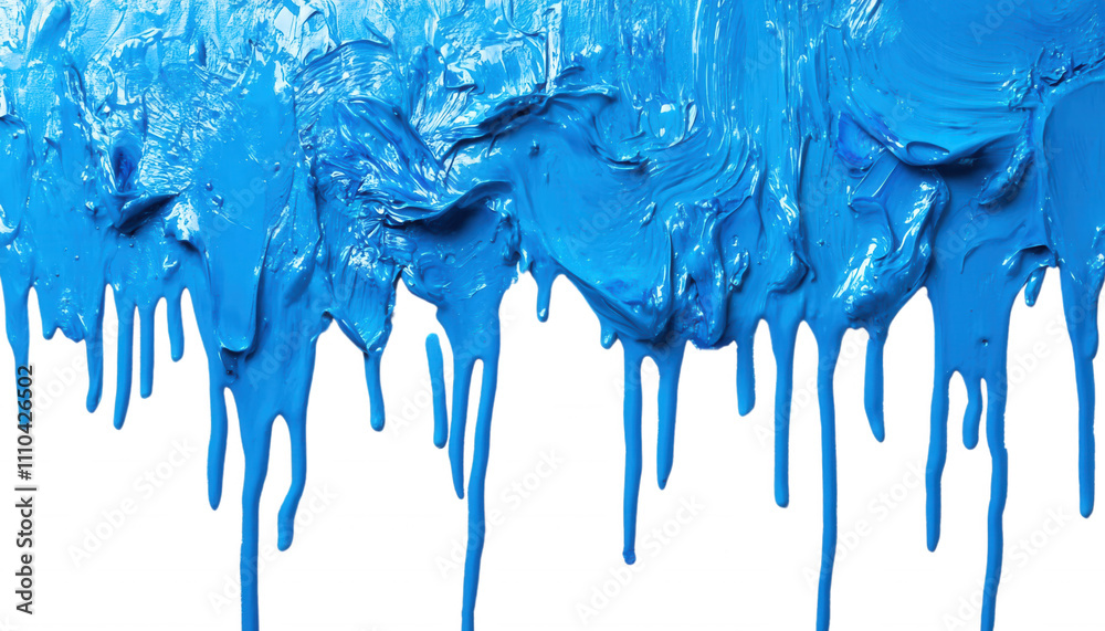Blue paint dripping in a dynamic abstract style Blue paint dripping in a dynamic abstract style