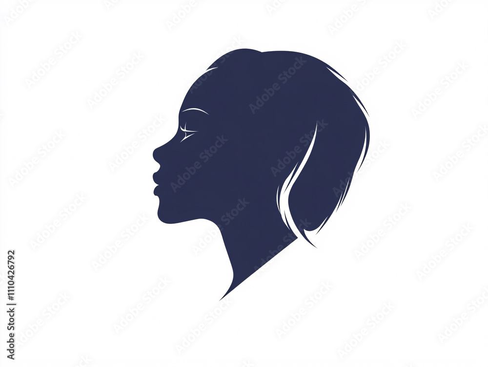 Minimalist Illustrations of a Woman's Profile with Clean Lines and Elegant Simplicity, Highlighting Modern Artistic and Feminine Design Minimalist Illustrations of a Woman's Profile with Clean Lines and Elegant Simplicity, Highlighting Modern Artistic and Feminine Design