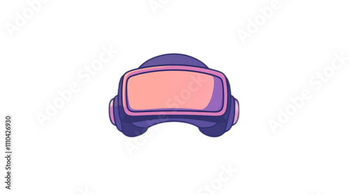 Obraz na płótnie Colorful Cartoon Style VR Headset With Pink Lens For Gaming w salonie