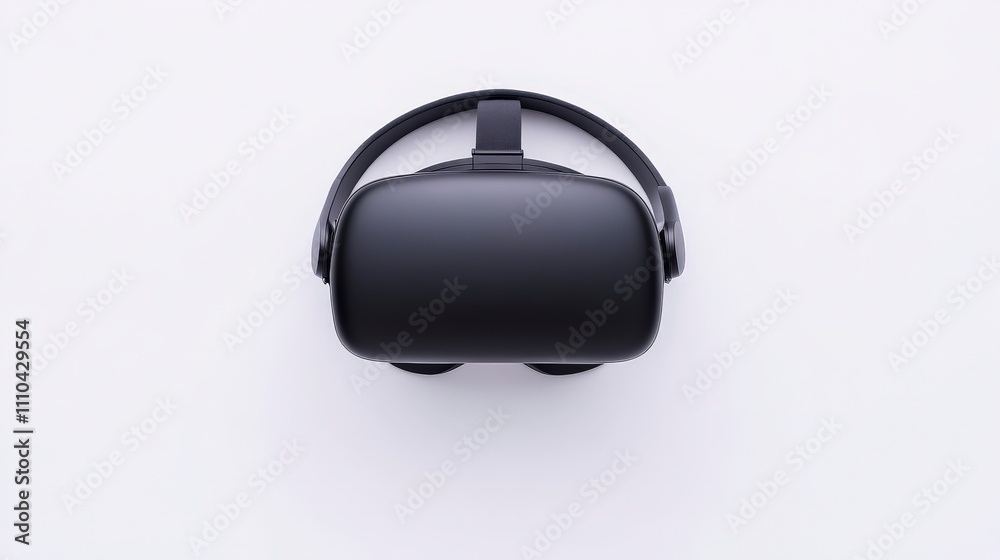 Obraz premium Modern Virtual Reality Headset on Clean White Background