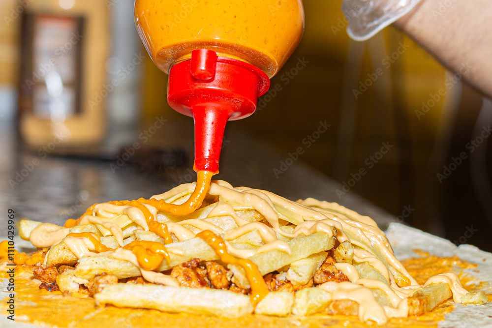 Kebab in the Making: A Perfect Street Food Moment.