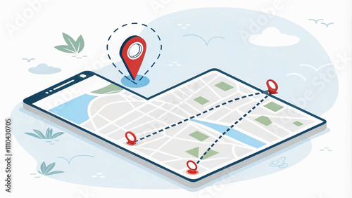 map GPS show the technology The journey is as important as the destination - plan your path wisely.”