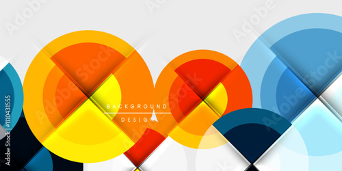 Target circle geometric abstract shapes. Vector Illustration For Wallpaper, Banner, Background, Card, Book Illustration, landing page