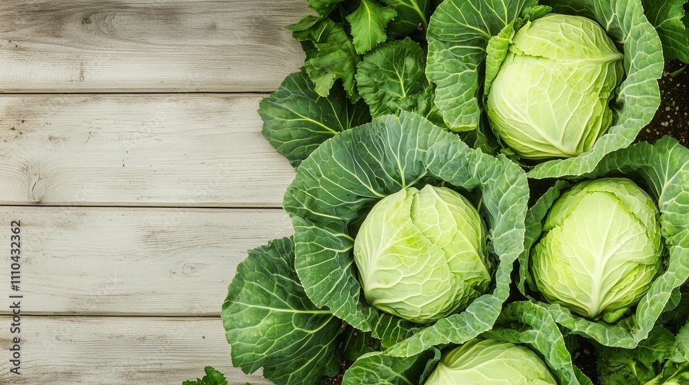 Fototapeta premium fresh cabbage on a table