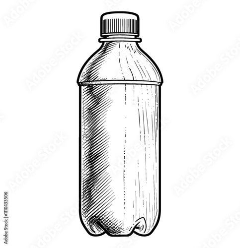 water bottle engraving black and white outline