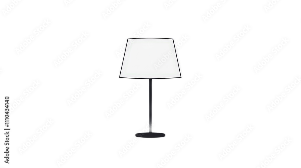 Minimalist Table Lamp in Modern Style on White Background Minimalist Table Lamp in Modern Style on White Background