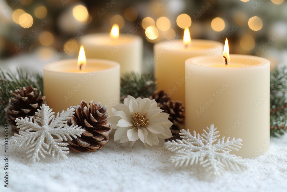 christmas decoration with candle christmas decoration with candle