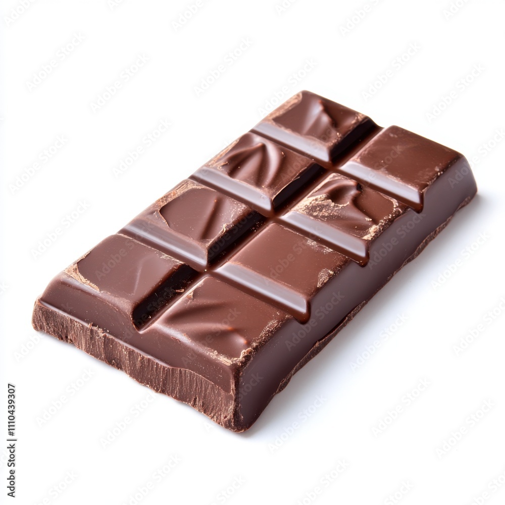 A Closeup Shot of a Delicious Dark Chocolate Bar Isolated on White Background, Sweet Treat, Cocoa, Dessert, Confectionery A Closeup Shot of a Delicious Dark Chocolate Bar Isolated on White Background, Sweet Treat, Cocoa, Dessert, Confectionery
