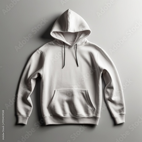 white Hoodie, Blank Front and Back Side Mockup photo