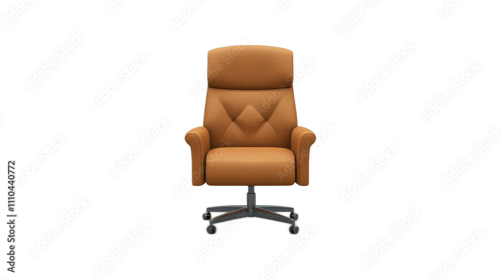 Fototapeta premium Modern Ergonomic Office Chair with Soft Leather and Stylish Design