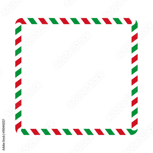 Beautiful Christmas Border Art on Isolated White Background Ideal for Seasonal Print and Digital Graphics.