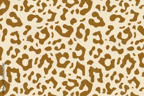 Leopard skin pattern. Seamless animal design for fabric print, textile, background, wallpaper, and garments