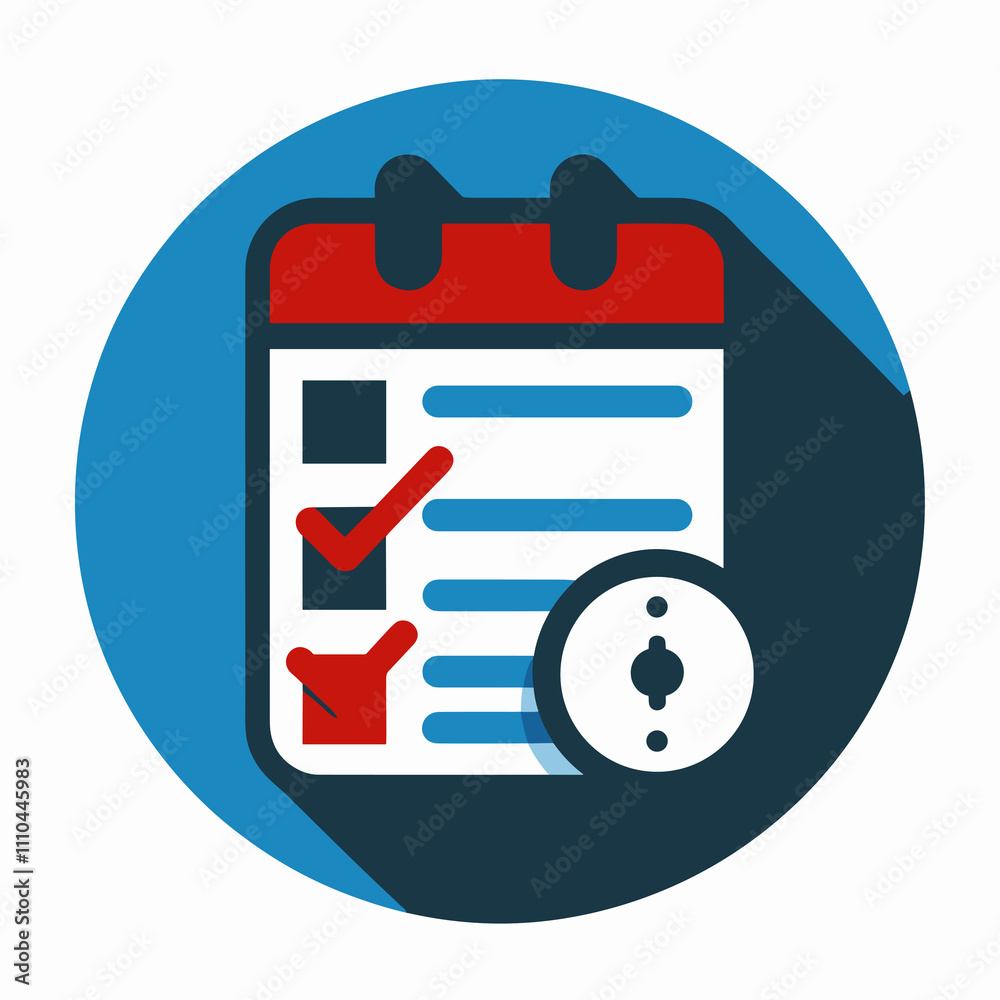 Illustration of financial checklist on calendar with dollar sign representing budgeting and planning strategies Illustration of financial checklist on calendar with dollar sign representing budgeting and planning strategies