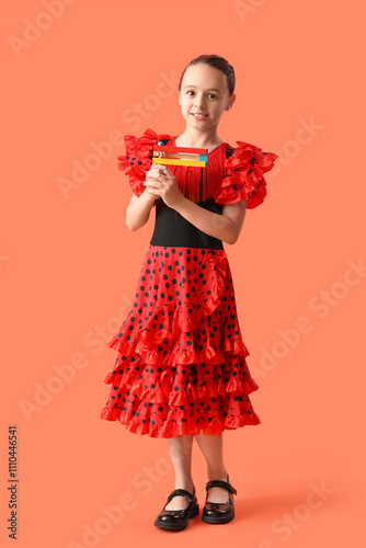 Cute little girl in festive...