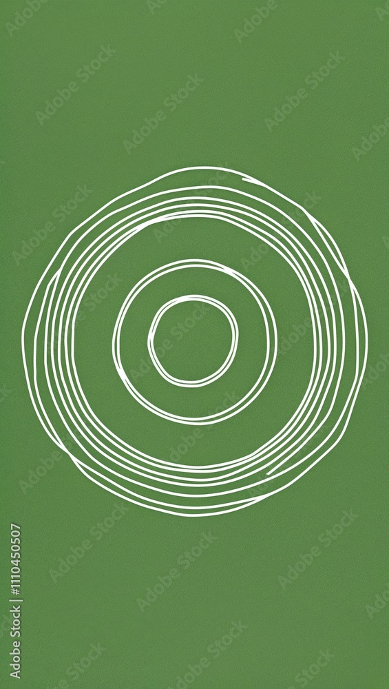 White Circle pattern hand drawn design on Green background illustration White Circle pattern hand drawn design on Green background illustration