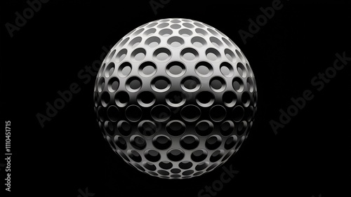 3d silver sphere