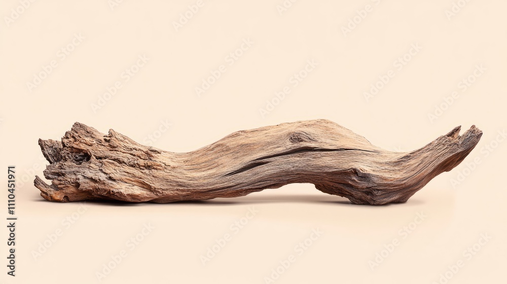 A unique piece of driftwood rests against a light background, showcasing its intriguing textures and shapes. This natural element is perfect for adding character to home decor A unique piece of driftwood rests against a light background, showcasing its intriguing textures and shapes. This natural element is perfect for adding character to home decor