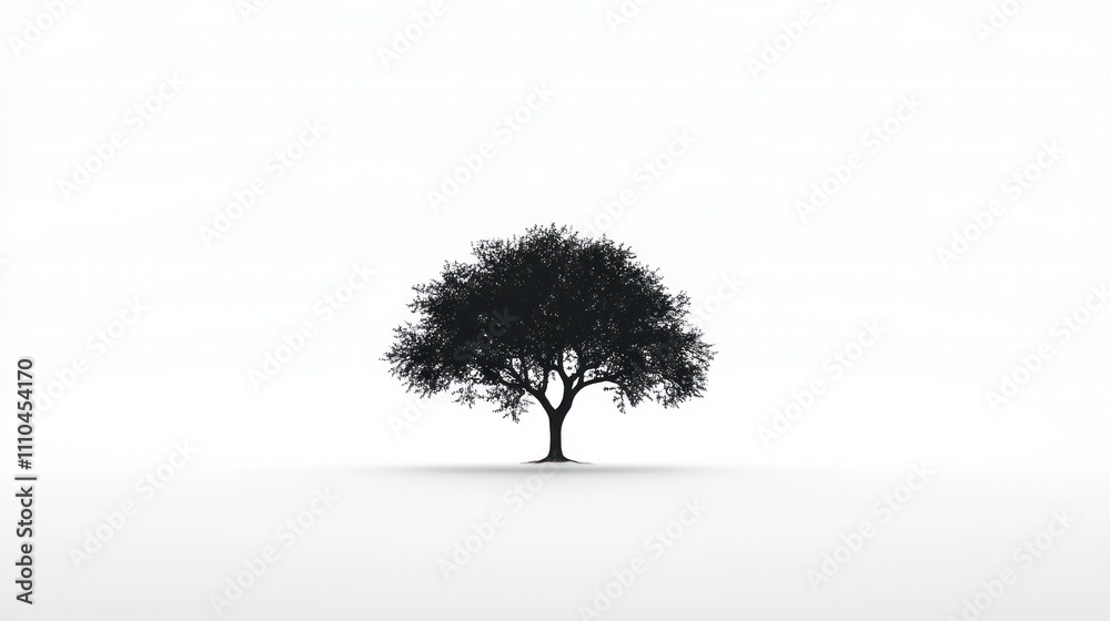 tree, with transparent layers and a gradient effect on the leaves, creating an illusion of depth and dimension.