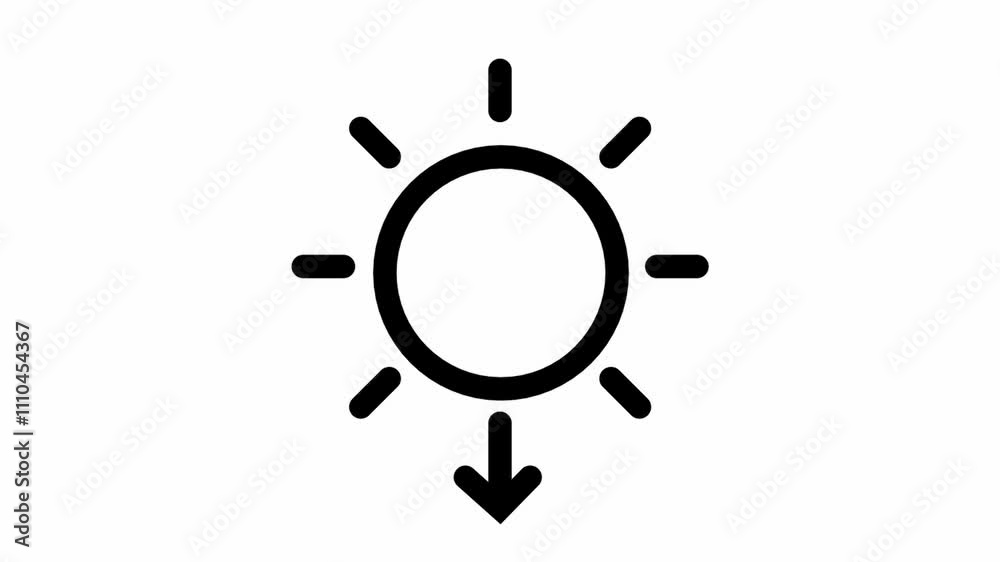 Sunset - clean and modern weather icon motion design. Sunset - clean and modern weather icon motion design.