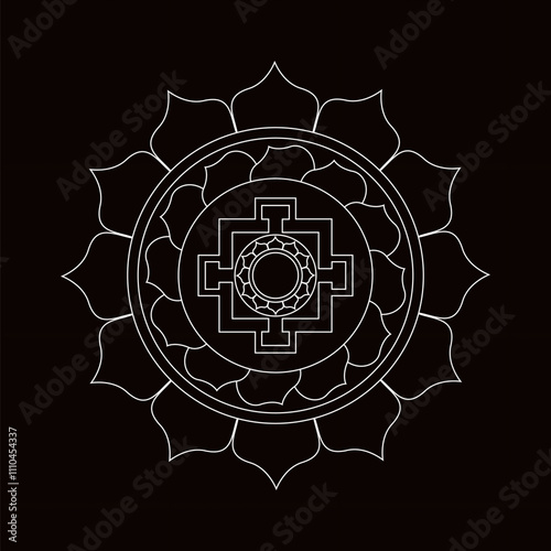 Hinduism spiritual symbol pattern