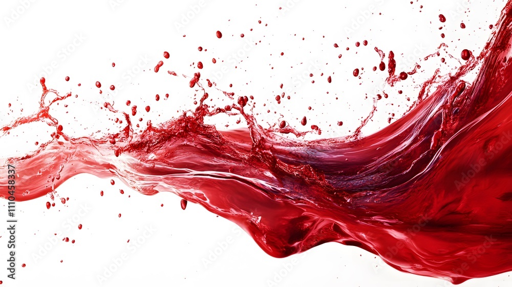 Red wine splash in motion on white. Red wine splash in motion on white.