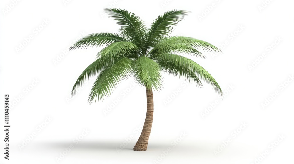Obraz premium tree with green leaves isolated on white
