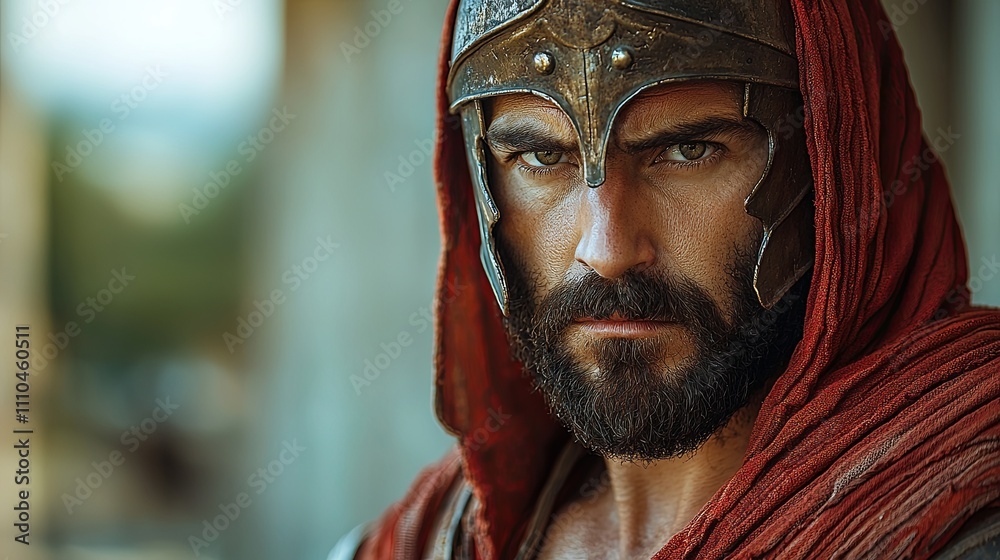 Ancient Greek Warrior in Pristine CGI Visualization Ancient Greek Warrior in Pristine CGI Visualization