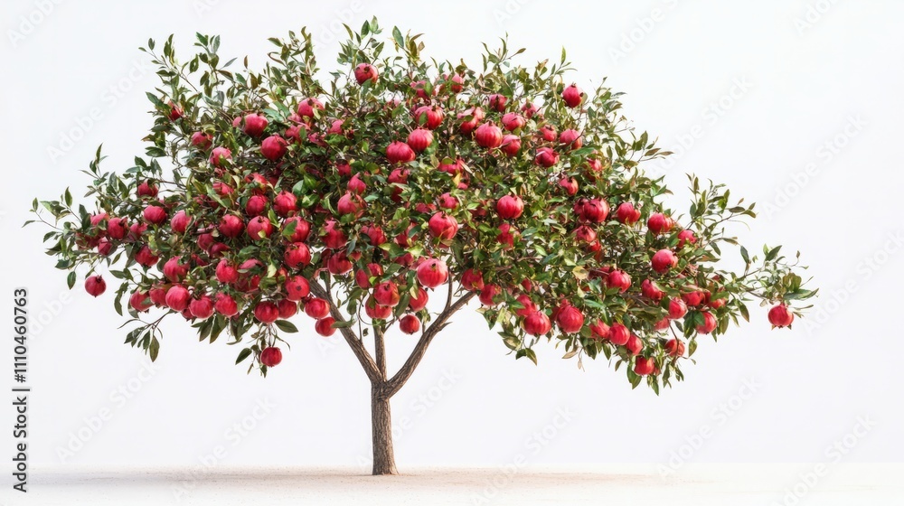 tree with fruits isolated on white tree with fruits isolated on white
