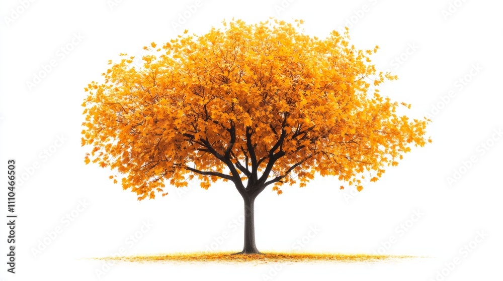 Fototapeta premium tree with yellow leaves