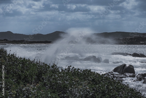 Mediterranean seascape of Gallura coast in northern Sardinia island, Italy