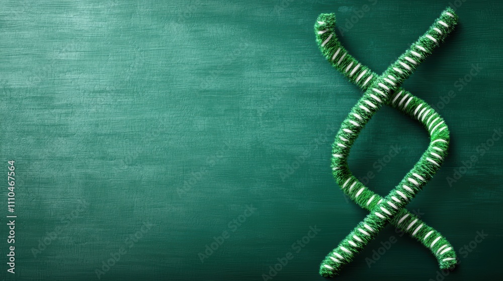 Green Twisted Rope Design on Texture Background for Creative Use Green Twisted Rope Design on Texture Background for Creative Use