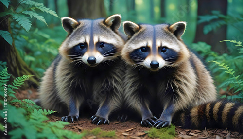 Raccoon Animal Nature Wildlife Affection Caring photo