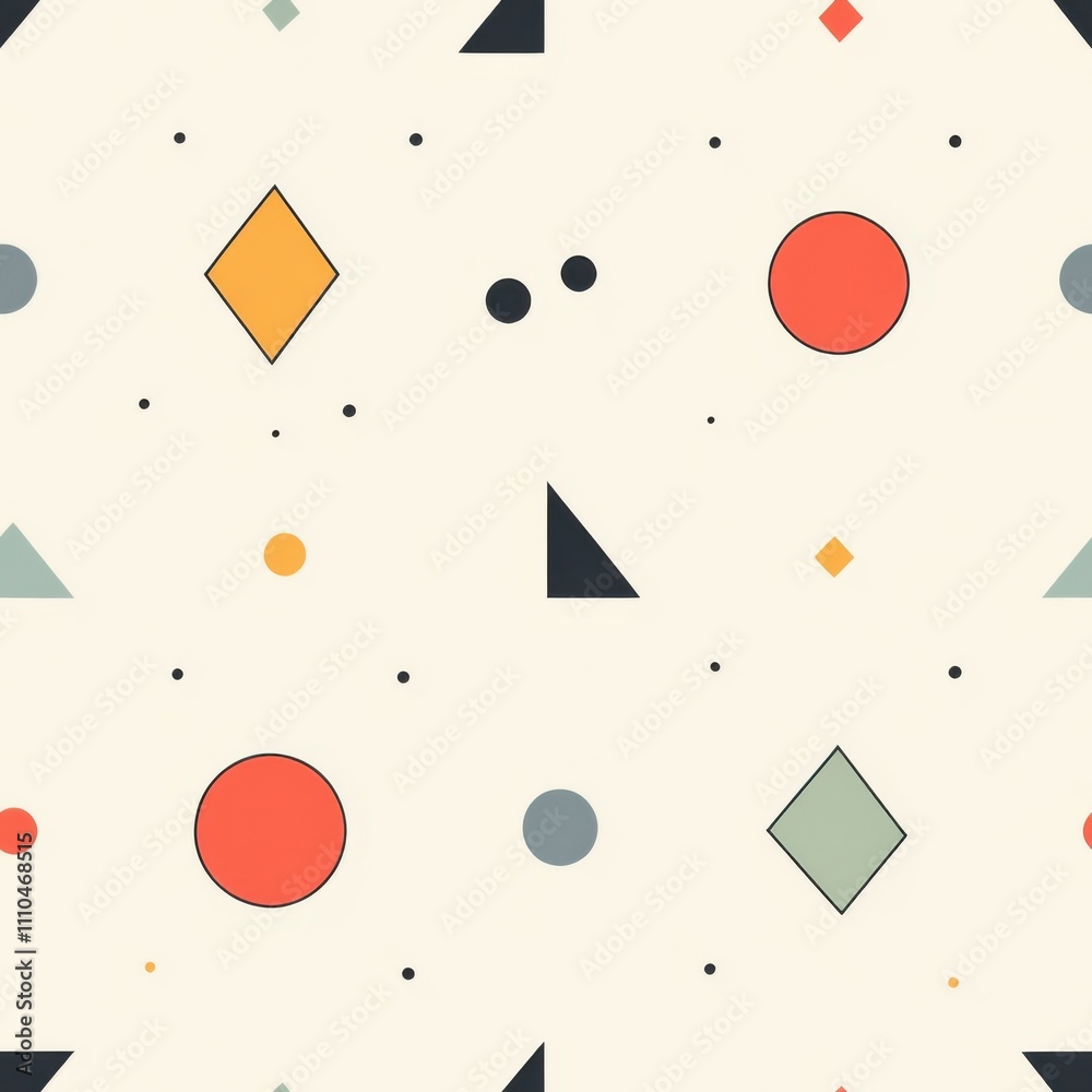 Soft Pastel Geometric Pattern with Whimsical Flow Soft Pastel Geometric Pattern with Whimsical Flow
