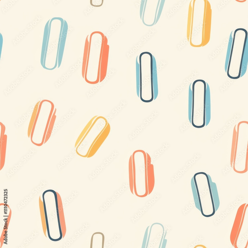 Pastel Hues Paperclip Pattern for Modern Design Spaces Pastel Hues Paperclip Pattern for Modern Design Spaces