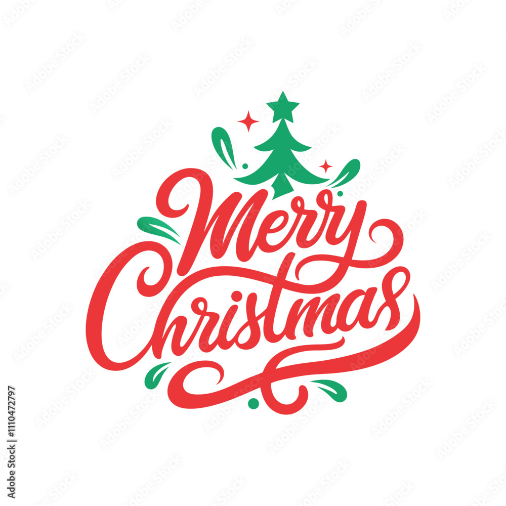 Fototapeta premium Merry Christmas Vector Design - Festive Holiday Art