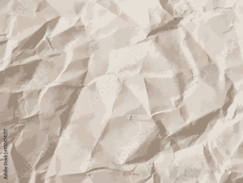 Crumpled paper background. Old vintage paper sheets. Shabby crumpled texture of antique paper or parchment. empty paper template for posters and banners. Vector illustration