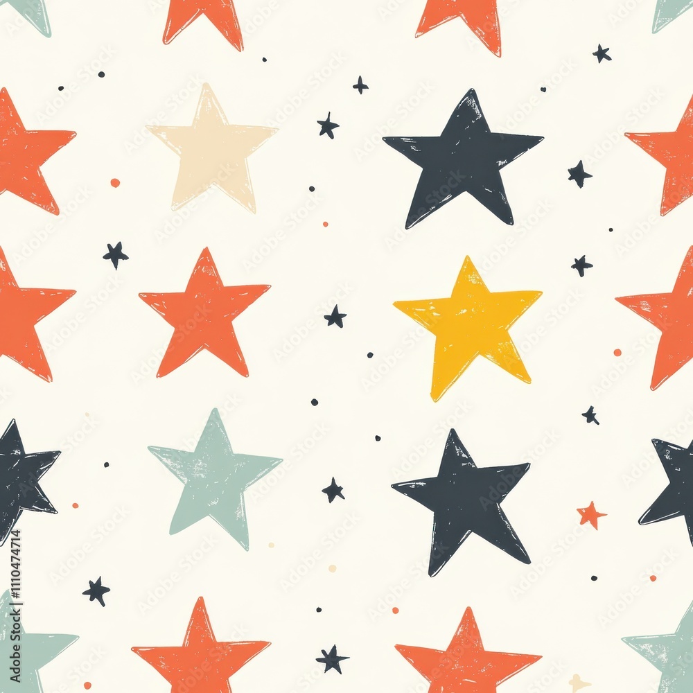 Dreamy Pastel Star Pattern for Modern Design Dreamy Pastel Star Pattern for Modern Design