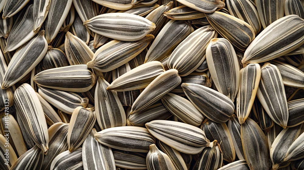 Abundant Sunflower Seeds Await Harvest in Close-Up View. Concept of Natural Abundance, Nutritional Richness, Sustainable Agriculture, and Organic Produce. Background Abundant Sunflower Seeds Await Harvest in Close-Up View. Concept of Natural Abundance, Nutritional Richness, Sustainable Agriculture, and Organic Produce. Background
