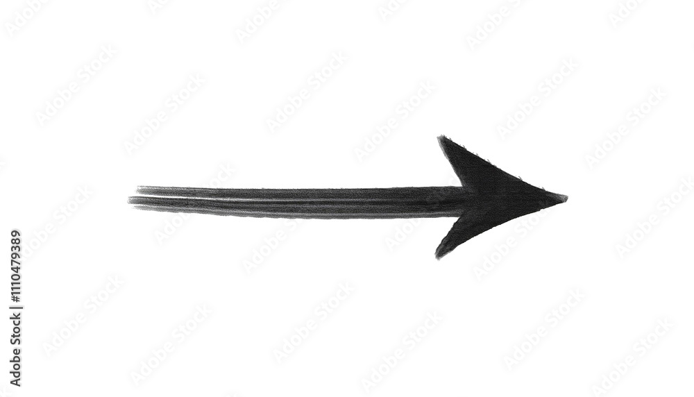 Black Marker Arrow Isolated on White Background Black Marker Arrow Isolated on White Background