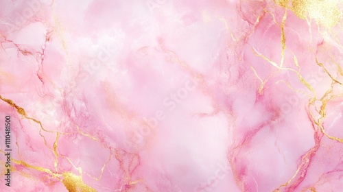 A pink marble background with gold veins, creating an elegant and luxurious effect.