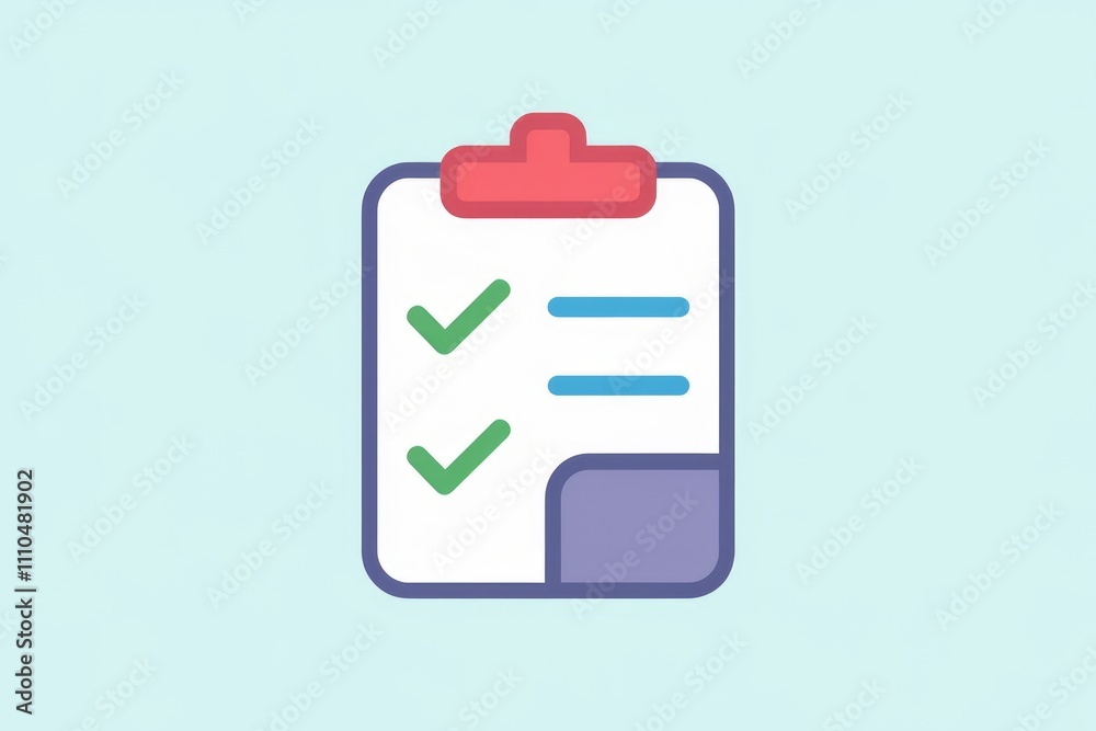 Checklist icon with two completed items and empty spaces for more tasks. Checklist icon with two completed items and empty spaces for more tasks.