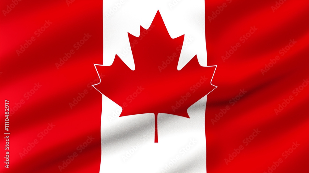 Canadian Flag with Waving Texture Canadian Flag with Waving Texture