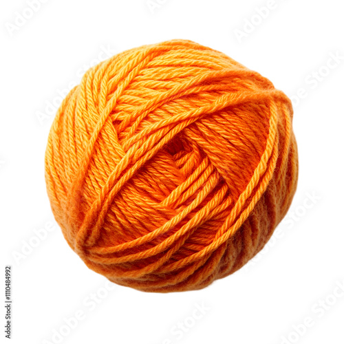 Orange Knitting Ball isolated on white background