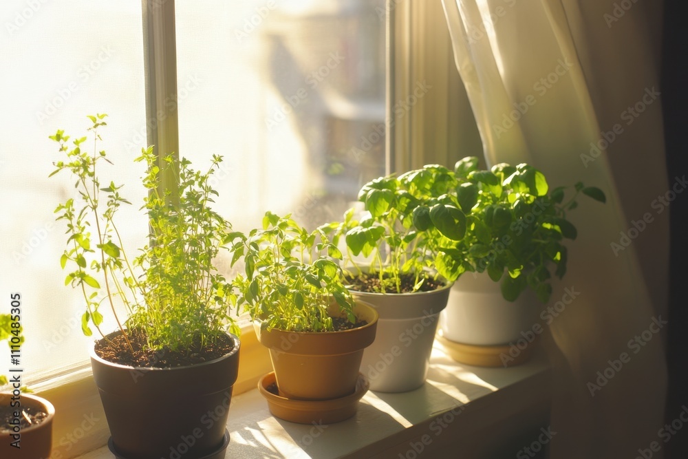 Growing fresh herbs at home in a sunlit kitchen window a lifestyle guide to indoor gardening natural aromatics and health benefits in a cozy environment Growing fresh herbs at home in a sunlit kitchen window a lifestyle guide to indoor gardening natural aromatics and health benefits in a cozy environment