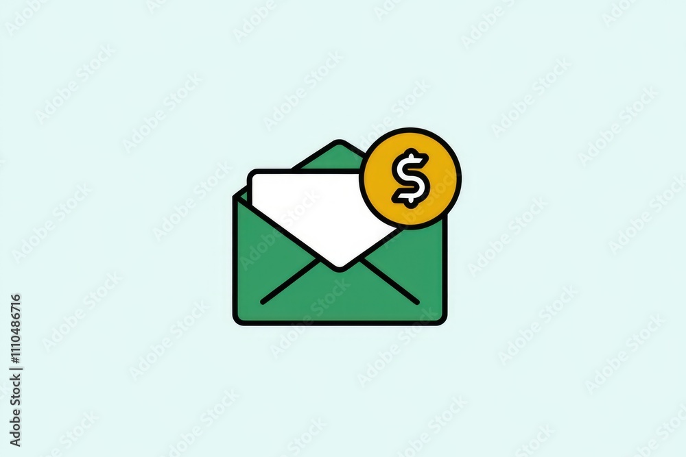 Email with a dollar sign indicates financial transaction payment or invoice. Email with a dollar sign indicates financial transaction payment or invoice.