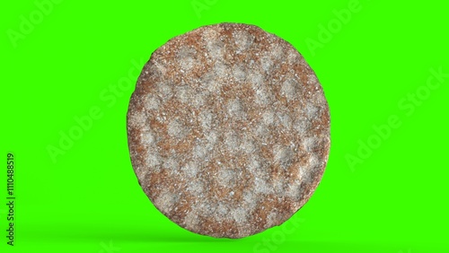 crispbread with green background
