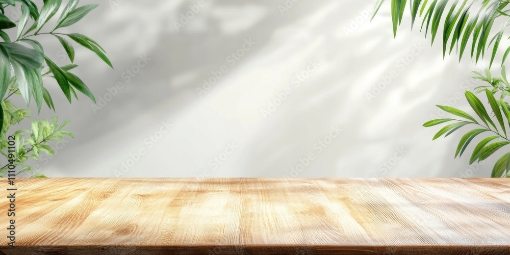 A wooden floor with a white wall in the background A wooden floor with a white wall in the background