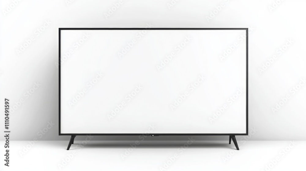 Telecommunications and high technology: TV on a white background Telecommunications and high technology: TV on a white background