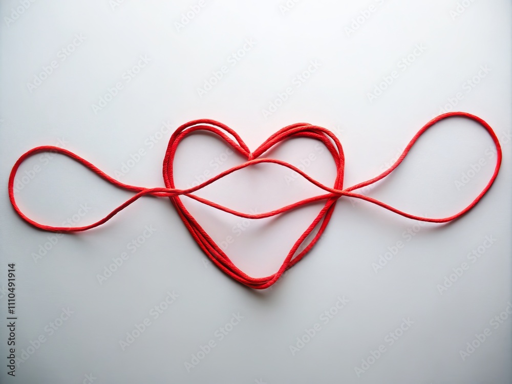 Heartfelt Connection: A Red String Heart on a White Background Symbolizing Love, Unity, and Emotional Bonds in Architectural Photography Heartfelt Connection: A Red String Heart on a White Background Symbolizing Love, Unity, and Emotional Bonds in Architectural Photography