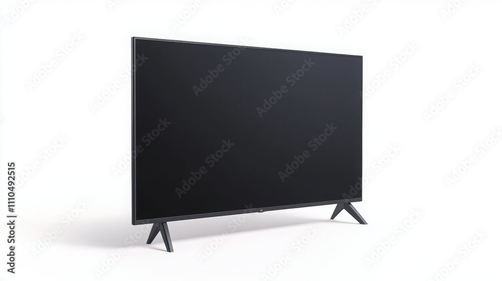 Modern TV mockup with simple white background Modern TV mockup with simple white background